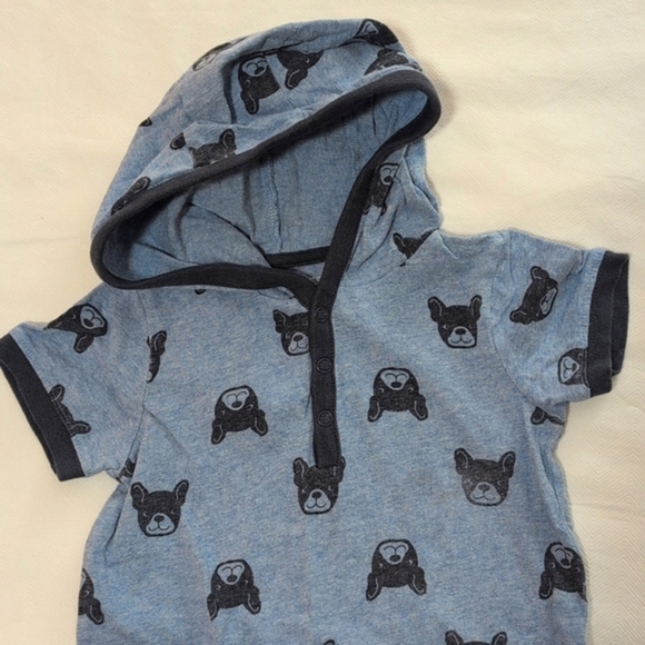 carter's 2-pack bundle cotton summer hoodie rompers 18 months baby boys - Picture 6 of 11